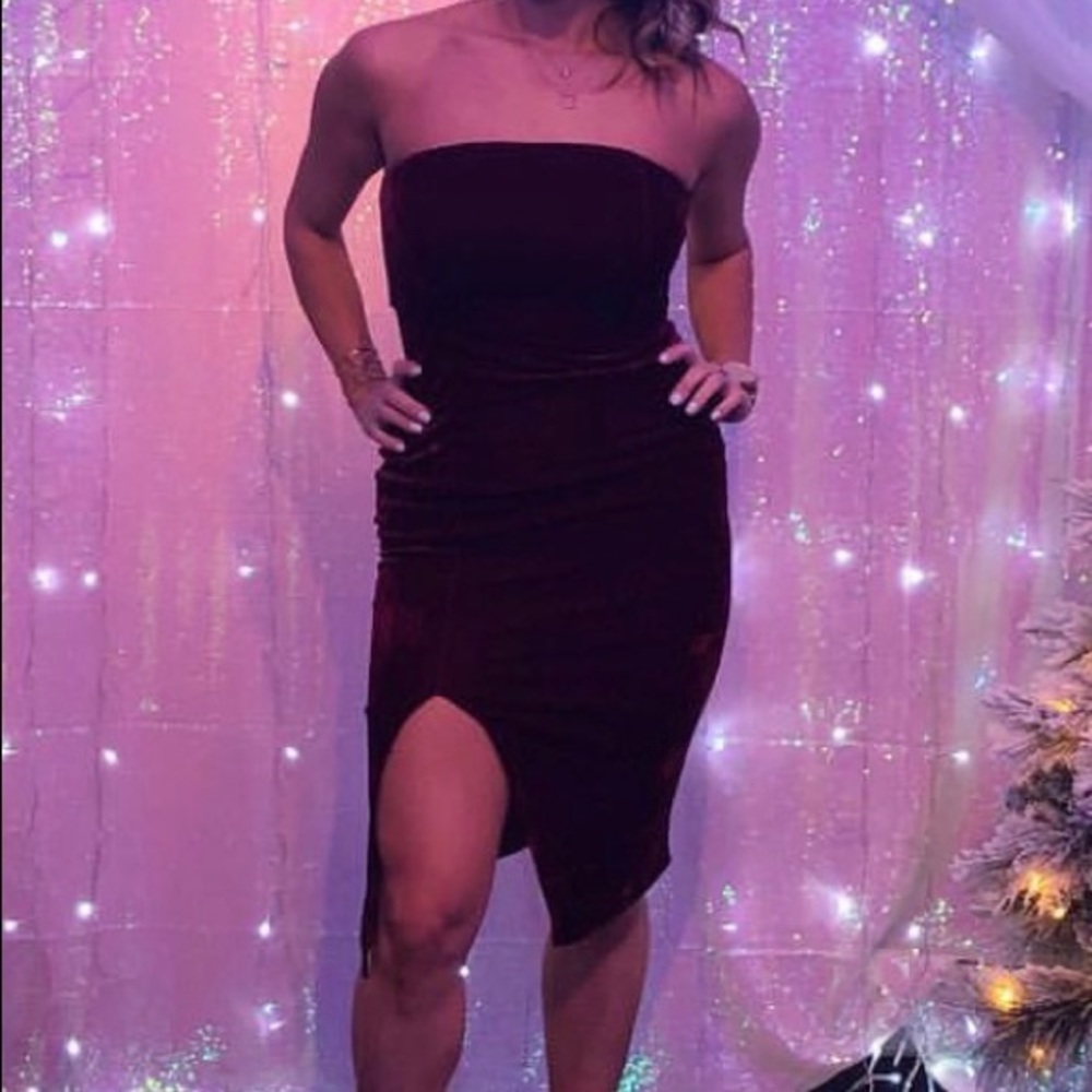 Lulus Red Velvet dress